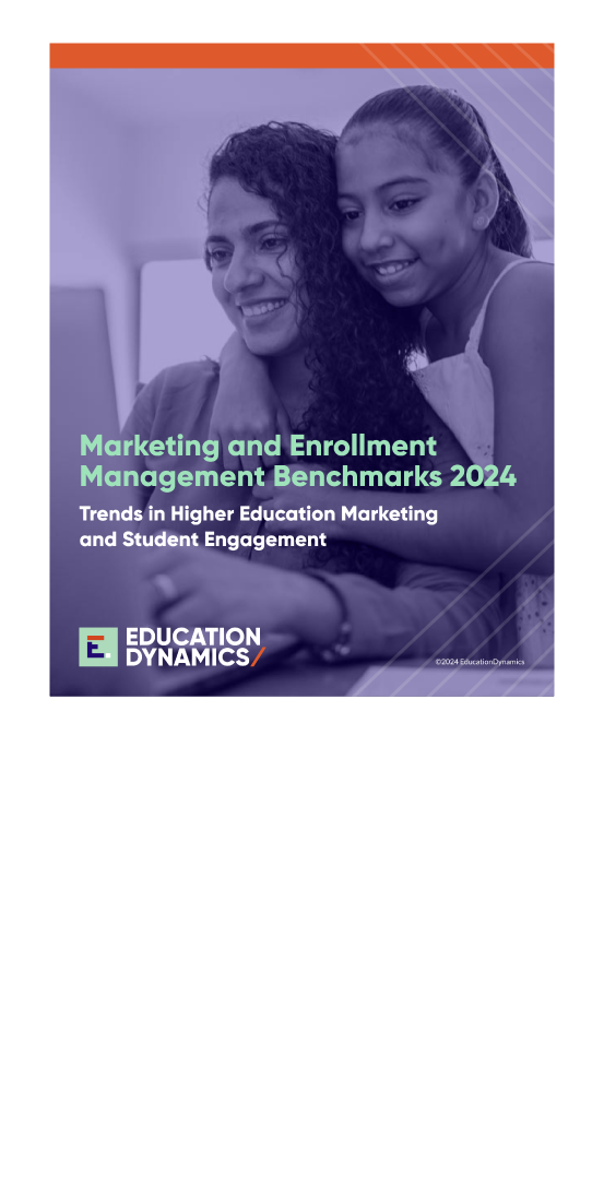 Marketing and Enrollment Management Benchmarks Report Cover Image